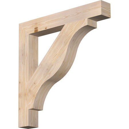 Ekena Millwork Funston Block Smooth Bracket, Douglas Fir, 5 1/2"W x 42"D x 42"H BKT06X42X42FST05SDF